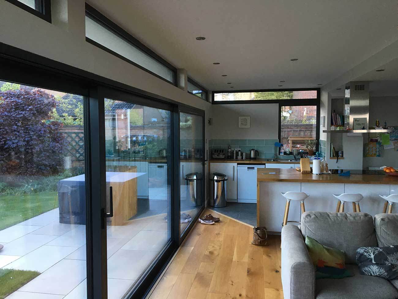 Contemporary Glass Extension eco-house
